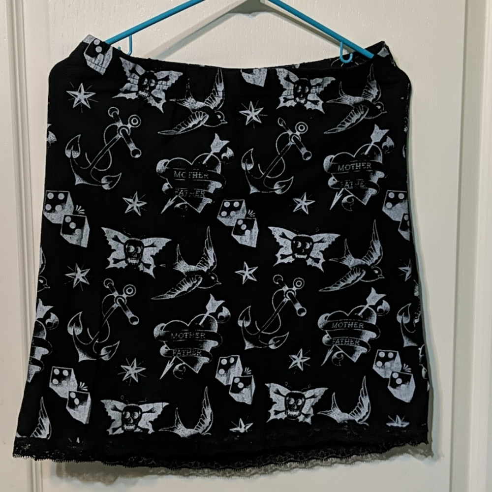 Sourpuss Mini Skirt Punk Tattoo Flash